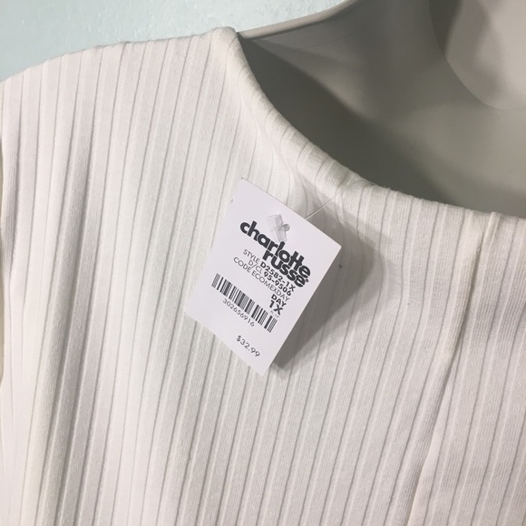 Cream Button Ribbed LS Charlotte Russe NWT Plus 2X - Picture 6 of 8